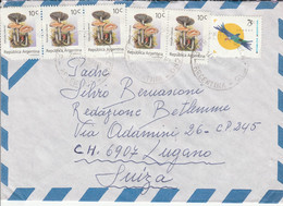 ARGENTINE AFFRANCHISSEMENT COMPOSE SUR LETTRE POUR LA SUISSE 1997 - Brieven En Documenten