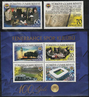 2007 Turkey Centenary Of Fenerbahce SC Set And Minisheet (** / MNH / UMM) - Beroemde Teams