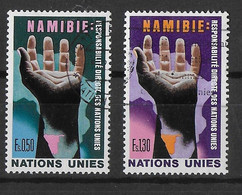 O.N.U. - GINEVRA - 1975 - LA NAMIBIA - SERIE 2 VALORI USATA (YVERT 52\53- MICHEL 52\53) - Used Stamps