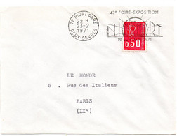 CHATEAU = 79 NIORT GARE 1971 = Flamme à DROITE =  SECAP Illustrée 'FOIRE-EXPOSITION' - Mechanical Postmarks (Advertisement)