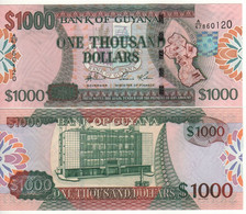 GUYANA   1'000 Dollars  P39a   UNC   (ND  2005 -  2009   Map - Bank Of Guyana Georgetown On Back ) - Guyana