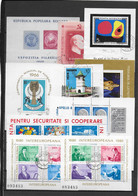 ROUMANIE - 1950/... - PETITE COLLECTION De 34 BLOCS OBLITERES - COTE YVERT = 265 EUR. - Blocks & Sheetlets