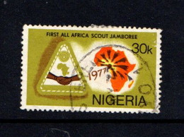 NIGERIA    1977    1st  African  Scout  Jamboree    30k  Emblem  And  Map    USED - Nigeria (1961-...)