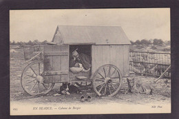 CPA Beauce Agriculture Métier Circulé En Beauce N° 295 Moutons Cabane De Berger - Ile-de-France