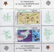 Karte EUROPA 2006 Türkei-Zypern Block 24 ** 7€ Perfor. Philatelic Bloc Se-tenant Hoja 50 Years CEPT Sheet Bf CYPRUS - Other & Unclassified