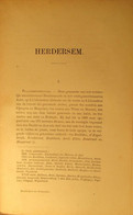 Herdersem :  Geschiedenis Van_   - Door Frans De Potter En Jan Broeckaert - 1900 - Aalst - Geschichte