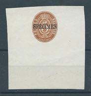 Proef Voor Dagbladwikkels 1868 5C Bruin Met Specimen - Proeven & Herdruk