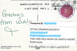 "Thinking Of You" - Publicity Cancellation In Postal Card - U.S.A. - Other & Unclassified