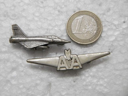 Insigne épinglette AVION Aviation Militaire " ARMEE DE L'AIR " Lot De 2 Insignes Badges - Luftwaffe