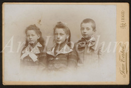 Cabinet Card / Photo De Cabinet / 2 Scans / Boy / Garçon / Filles / Girls / Photographe / Jean Terhell / Liége / Liège - Anciennes (Av. 1900)