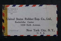 EQUATEUR - Enveloppe Commerciale De Guayaquil Pour New York Avec Contrôle Postal, Affranchissement Au Verso - L 72999 - Ecuador