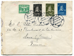 RC 18563 PAYS BAS 1941 LETTRE AVEC CENSURE ALLEMANDE POUR LA FRANCE - Poststempels/ Marcofilie