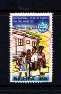 NIGERIA    1987    International  Year  Of  Shelter    30k  Family  And  Modern  House    USED - Nigeria (1961-...)