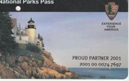 CANADA  Ligthouse  National Parks Pass 2001 - Fari