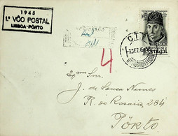 1945. Portugal. 1º Voo Postal Lisboa-Porto - Lettres & Documents