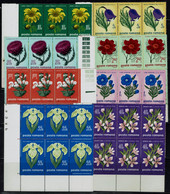 ROMANIA 1970 FLOWERS BLOCK OF 6 MI No 2824-31 MNH VF!! - Neufs