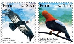 Peru 2019 Fauna Birds Condor Parrot 2v MNH - Perroquets & Tropicaux