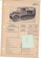 Chenille Halftrack Nebelkraftwagen Fiche Technique Datenblatt Allemande German - Voertuigen