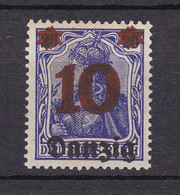 Danzig - 1920 - Michel Nr. 17 DD I Doppelaufdruck - Ungebr. - 130 Euro - Dantzig