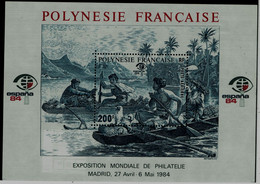 FRENCH POLYNESIA 1984 INTERNATIONAL STAMP EXHIBITION ESPANA 94 MADRID MI No BLOCK 9 MNH VF !! - Blocchi & Foglietti