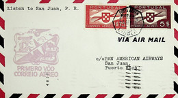 1941. Portugal. 1º Vôo / First Flight Lisboa - Nova York Via Bolama (Ligação Entre Lisboa E São João Do Porto Rico) - Lettres & Documents