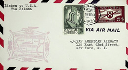 1941. Portugal. 1º Vôo / First Flight Lisboa - Nova York Via Bolama (Ligação Entre Lisboa E Nova York) - Covers & Documents