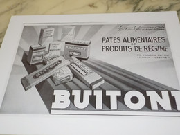 ANCIENNE PUBLICITE PATE ALIMENTAIRE BUITONI   1938 - Posters