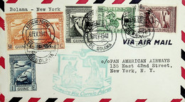 1941. Guiné Portuguesa. 1º Vôo / First Flight Lisboa - Nova York Via Bolama (Ligação Entre Bolama E Nova York) - Portugees Guinea