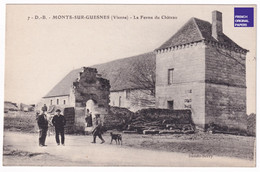 TBE CPA 1910/20 Vienne / Monts Sur Guesne La Ferme Du Château Animée Gendarme Attelage Dando-Berry D1-255 - Monts Sur Guesnes