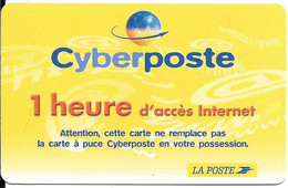 CARTE-PREPAYEE-WEB-CYBERPOSTE-1 Heure D Acces Internet-Gratté-TBE - Otros & Sin Clasificación