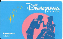 PASS--DISNEYLAND-1999-CENDRILLON+-ADULTE-V°-GEMPLUS-99/01/CD- TB E-RARE - Passeports Disney