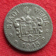Germany Weida  10  Pfennig  1918  Saxe-Weimar-Eisenach  Alemania Allemagne Alemanha Iron Notgeld 908 - Altri & Non Classificati