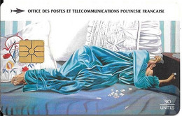 CARTE -PUCE-POLYNESIE-PF28B-GEMA-30U-01/97-LETTRE DECHIREE III-BRILLANTE-TBE- - Polynésie Française