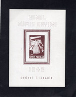 Turkey/Turquie 1945 - National Census - Souvenir Sheet -  Block N° 3 - MNH** - Excellent Quality - Brieven En Documenten