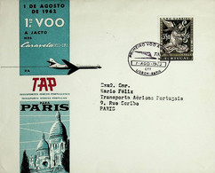 1962. Portugal. 1º Voo A Jacto / First Jet Flight TAP Lisboa-Paris - Lettres & Documents