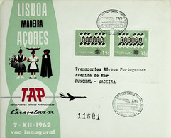 1962. Portugal. 1º Voo / First Flight TAP Lisboa - Santa Maria (volta / Outbound) - Lettres & Documents