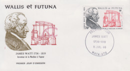 Enveloppe   FDC  1er  Jour     WALLIS  Et  FUTUNA    James  WATT   1986 - FDC