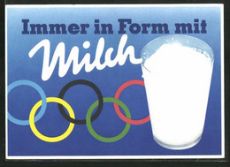 AK Immer In Form Mit Milch, Olympische Spiele - Advertising