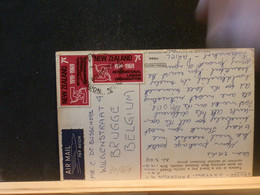 91/351   CP NOUVELLE ZELANDE POUR LA BELG. 1969 - Lettres & Documents