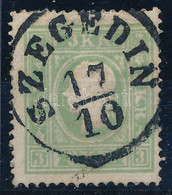 O 1858 3kr A, Világos Zöld, Kicsit Elfogazva / Light Green, With Shifted Perforation "SZEGEDIN" Certificate: Strakosch - Other & Unclassified