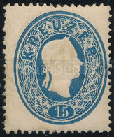 * 1861 15kr Kék, Teljes Gumival, Halvány Falcnyom, Magas Katalógusár / Blue, Original Full Gum With Light Hinge, High Ca - Other & Unclassified