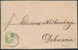 1863 3kr Helyi Levélen / On Local Cover "DEBRECZIN" Signed: Kessler - Other & Unclassified