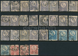 O 1871 Réznyomat 28 Db Vegyes Minőségű Bélyeg Pénzutalvány Bélyegzésekkel (175.000) / 28 Mixed Quality Stamps Ex Mi 10-1 - Other & Unclassified