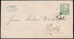 1872 3kr Díjjegyes Boríték Helyi Levélként / PS-cover As Local Cover "PEST" - Other & Unclassified