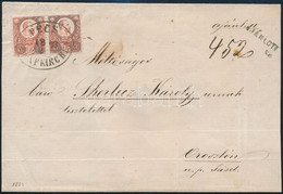 1873 Réznyomat 4 X 5kr Levélen / 4 X Mi 10 On Cover "PÉCS / FÜNFKIRCHEN" - Oroszló - Other & Unclassified