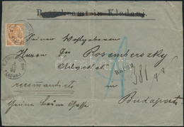 1888 15kr Ajánlott Levélen / On Registered Cover "KLADANJ" - Budapest - Other & Unclassified