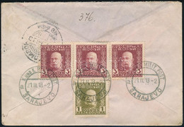 1913 Levél 4 Bélyeges Bérmentesítéssel / Cover With 4 Stamps "SARAJEVO A" - Other & Unclassified