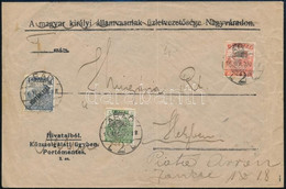 1920 Arad Helyi Levél 3 Db Nagyvárad Megszállási Bélyeggel / Local Cover With Nagyvárad Stamps. Signed: Bodor - Otros & Sin Clasificación