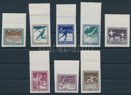 ** 1925 Sport ívszéli Vágott Sor (80.000) / Mi 403-410 Imperforate Margin Set - Otros & Sin Clasificación