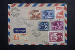 HONGRIE - Enveloppe En Recommandé De Budapest En 1951 Pour Paris, Affranchissement Varié Dont Sports - L 73121 - Storia Postale